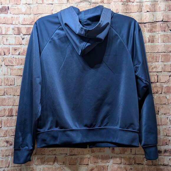 Gloria Vanderbilt Zip Up Sports Jacket in Vintage Blue and Cream Size Large - Picture 8 of 13